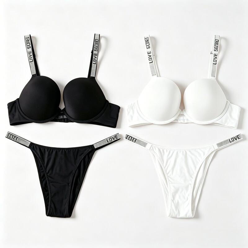 Fine Glitter Seamless Women's Lingerie Bra Set Victoria's Secret Sexy Rhinestone Shoulder Strap Bikini Hot-Studded Lingerie Set Fine Glitter Seamless Women's Lingerie Bra Set Victoria's Secret Sexy Rhinestone Shoulder Strap Bikini Hot-Studded Lingerie Set