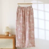 Women's trousers with polka dots and earrings Mengying - pink