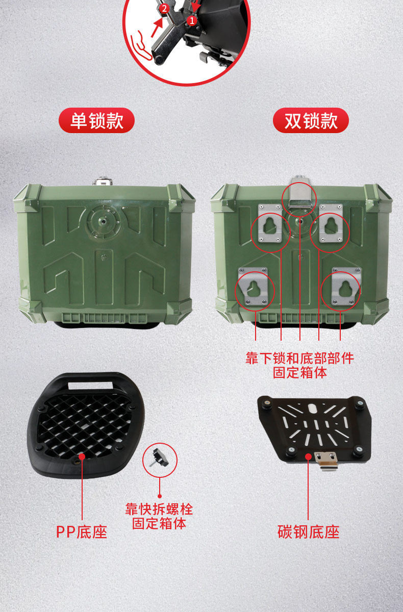 Wanlihao trunk is suitable for the Honda Squarex125 motorcycle trunk, scooter, and electric vehicle rear trunk