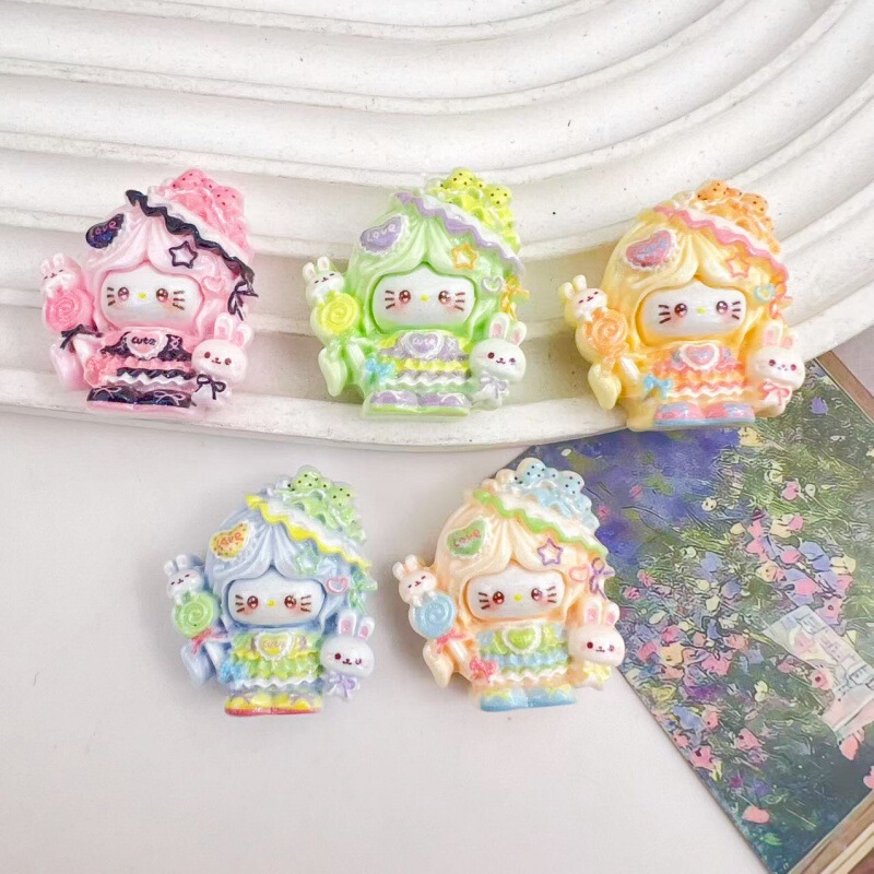 Cartoon Meow Meow Crown Girl Trendy Toy Figurine Resin Accessories Handmade DIY Hair Accessories Phone Chain Keychain Ornaments Cartoon Meow Meow Crown Girl Trendy Toy Figurine Resin Accessories Handmade DIY Hair Accessories Phone Chain Keychain Ornaments