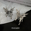 Hairgrip with butterfly, metal crab pin, design shark, hair accessory, European style, trend of season