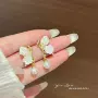 法式时尚碎水晶珍珠耳钉