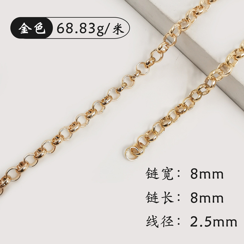 电気メッキ色あせない3mm-10mmサークルチェーンdiyネックレス饰り鉄チェーンフラットラインラウンドoチェーンBLサークルチェーン|undefined