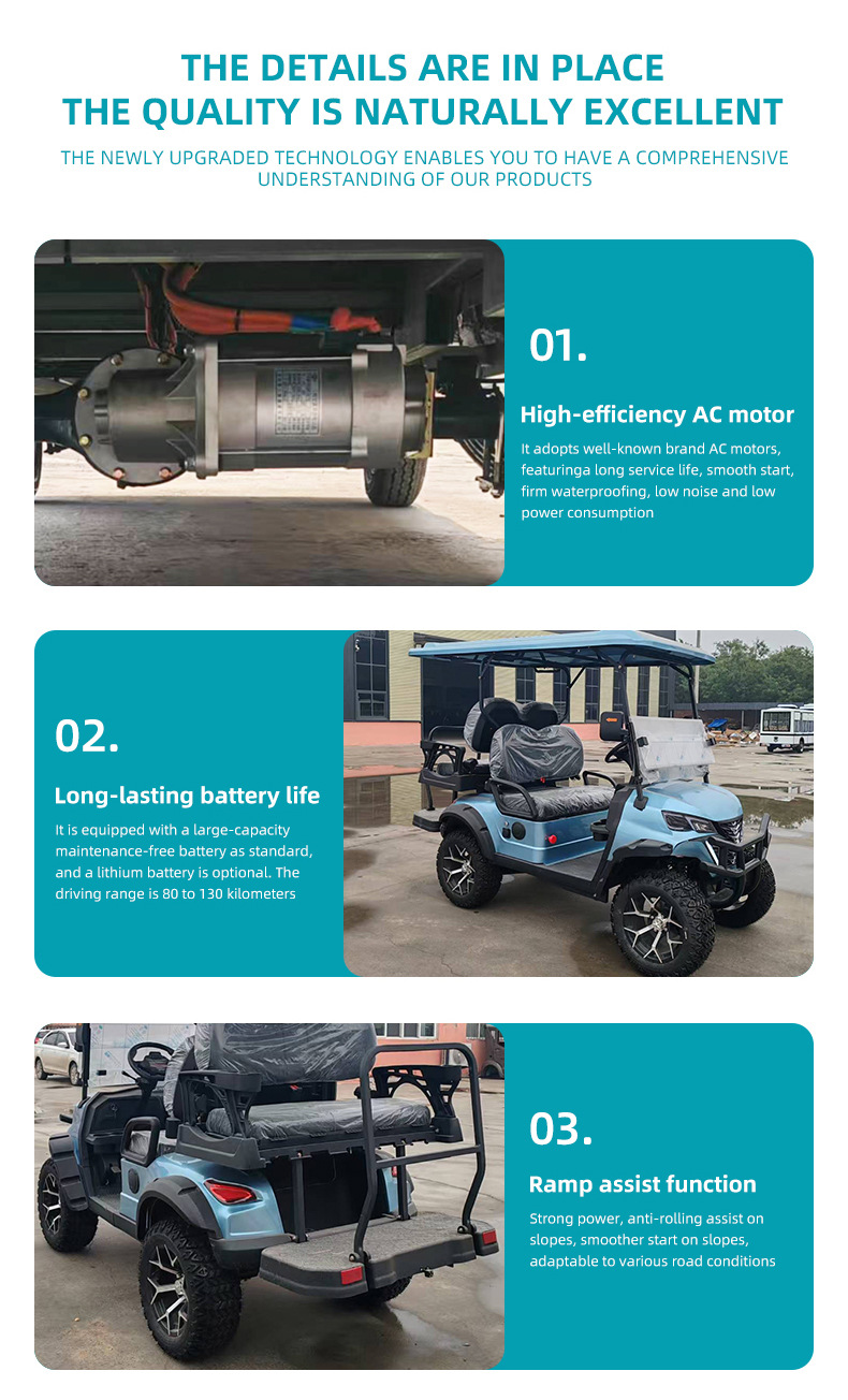 Customized Golf Carts for Foreign Trade, Factories, Hotels, Off-Road Areas, Tourist Attractions, and Off-Road Electric Golf Carts