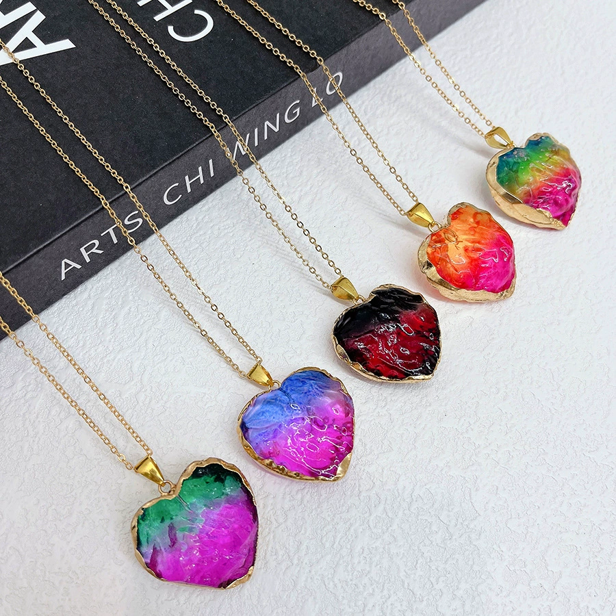 Pendant, tape heart shaped, necklace, accessory, accessories, handmade, European style