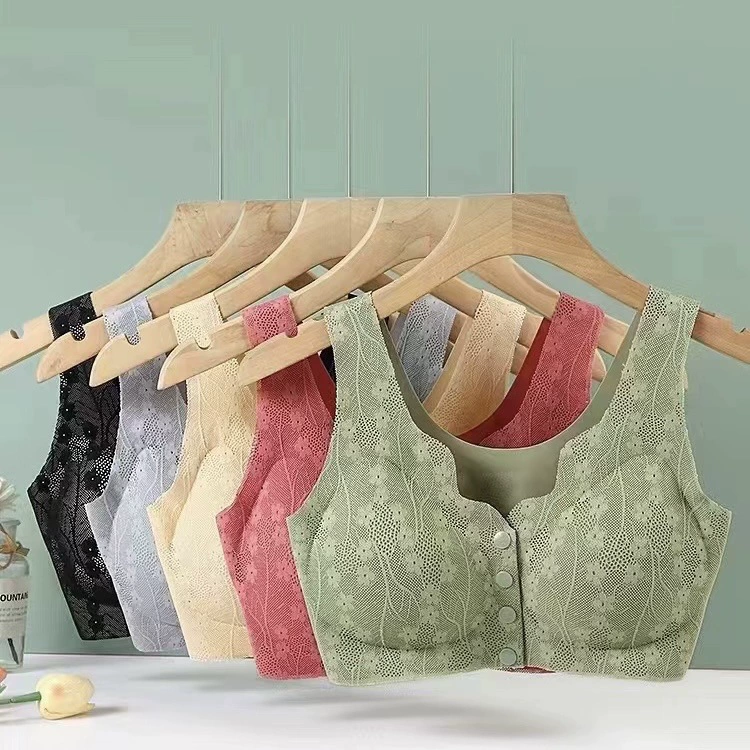 Бесшовный бюстгальтер без косточек большого размера для женщин среднего и пожилого возраста в стиле матери, популярный в прямых трансляциях.