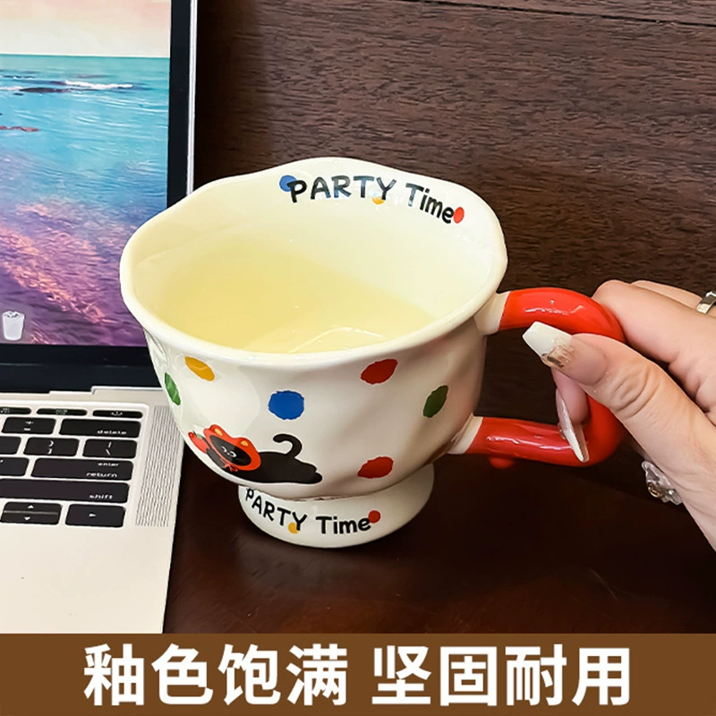 Керамическая чашка Mark, милый домовый стакан для воды, новая 2024, для общежития, завтрак, кофе, офис