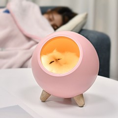 かわいいペットハウスナイトライト USB 充電ベッドサイドデスクトップ雰囲気ライト子供の寝室 LED Bluetooth スピーカーテーブルランプ