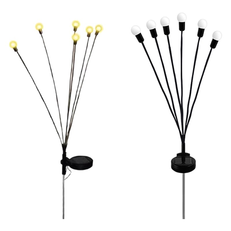 Luz de jardín solar LED, luz de luciérnaga impermeable al aire libre, diseño de jardín de villa, luz ambiental, luz de tierra de césped