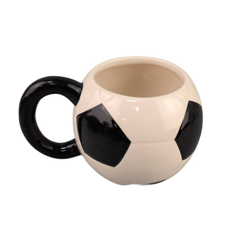 Personalidad creativa taza de fútbol de cerámica taza de agua taza de leche taza de regalo para niños se puede imprimir LOGO