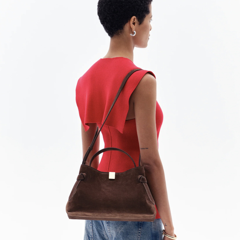 Yuzefi Handbag New Suede Women's Bag Genuine Leather Shoulder Crossbody Bag Large Capacity Commuter Tote Bag for Women