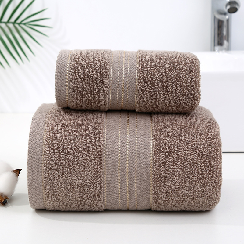 Toalla de cara de algodón con hilo de oro y logo personalizado_voghion.com