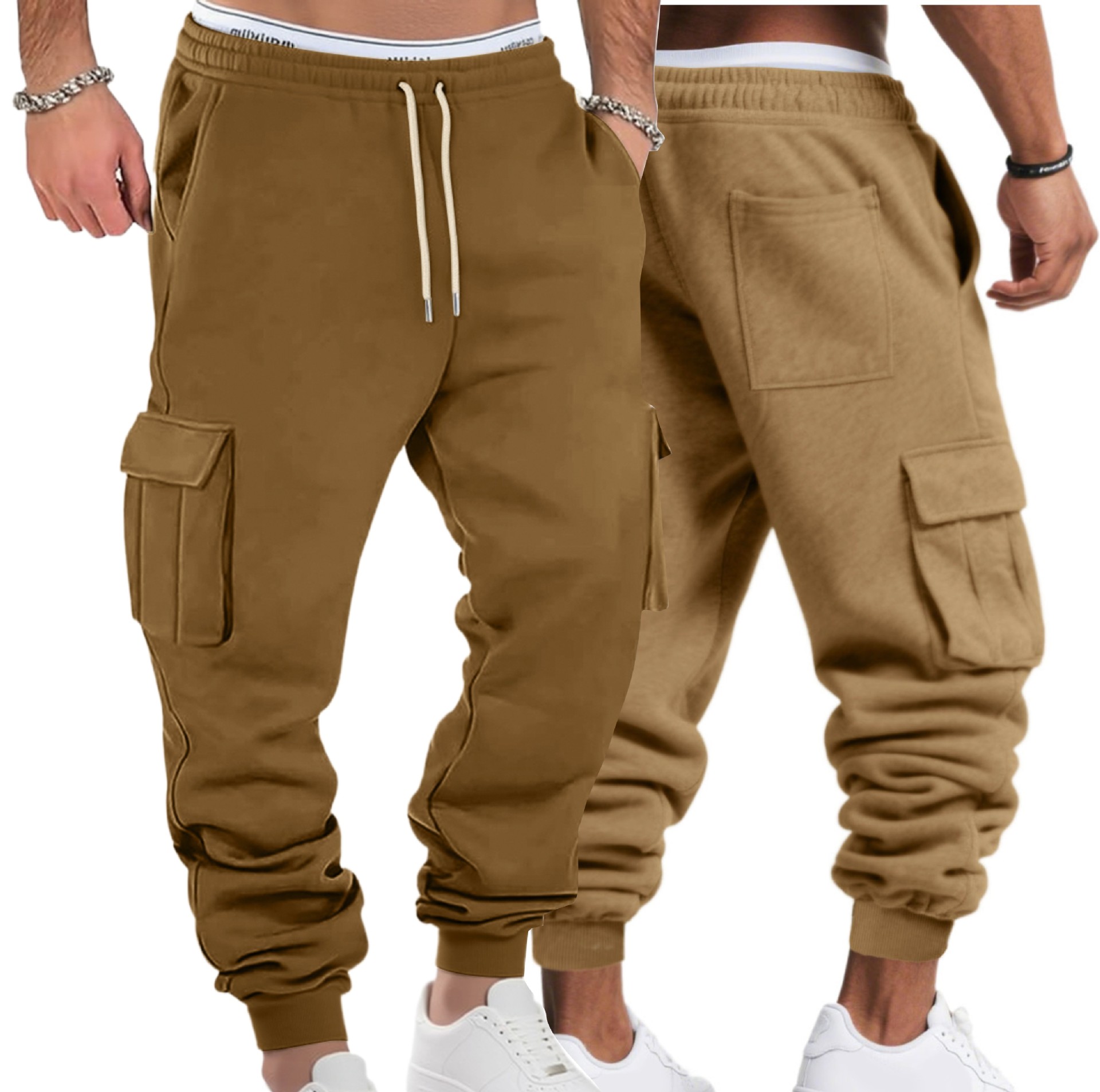 Transfronterizo otoño-invierno pesado americano pantalones de trabajo hombres transfronterizos de lana de bolsillo de bolsillo de bolsas deportivas casuales piernas pantalones de pila