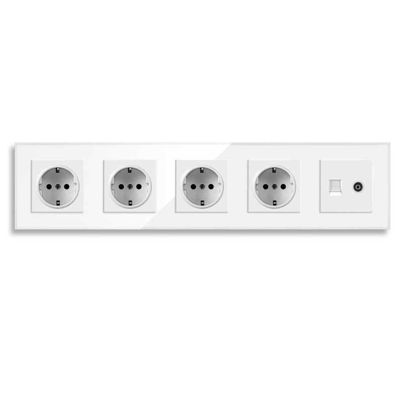 Ozon European Standard Socket with USB Charging and Type-C for Computer, Eu Wall-Mounted Panel Wholesale