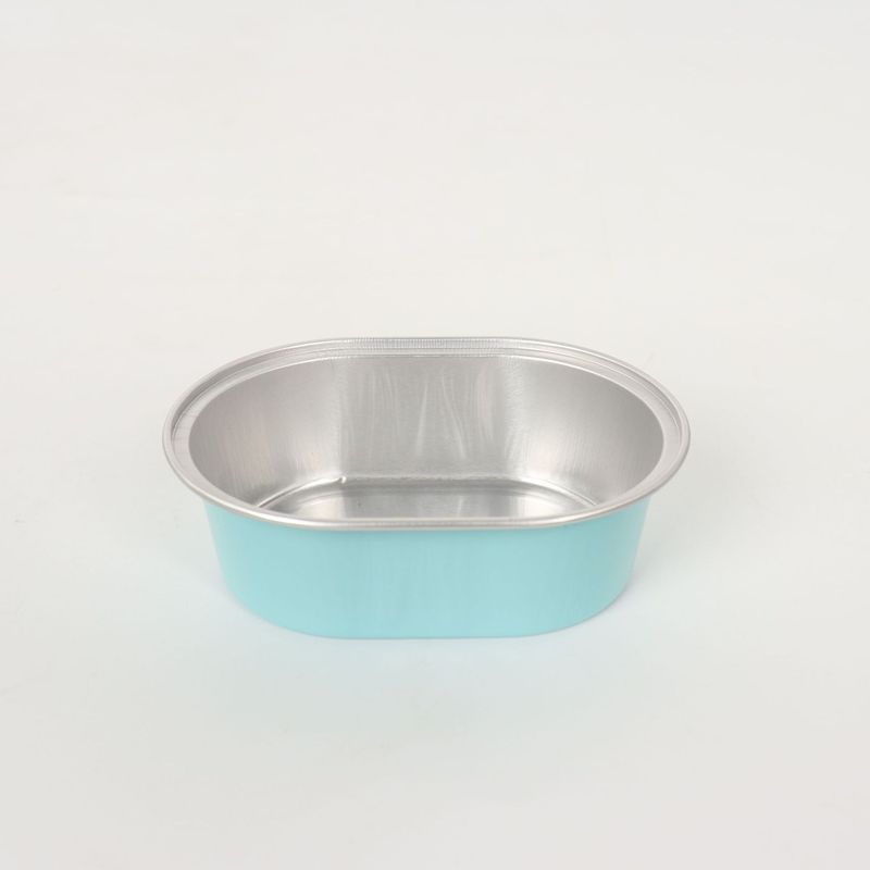 使い捨て68mlアルミホイル容器 半熟チーズ焼きアルミホイル容器 楕円形チーズプリンアルミホイルカップ ランチボックス|undefined