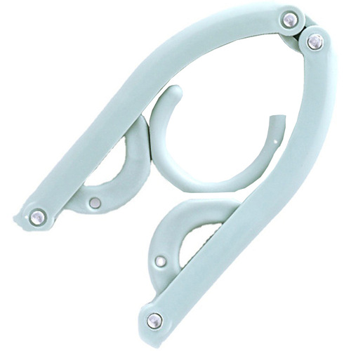 Wholesale 8 folding clothes hangers for adults and children, portable multi-functional home traceless anti-slip clothes plastic hangers