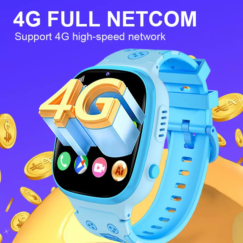 跨境新品K3 5G全网通蜂窝版摄像王者微信视频儿童电话智能手表