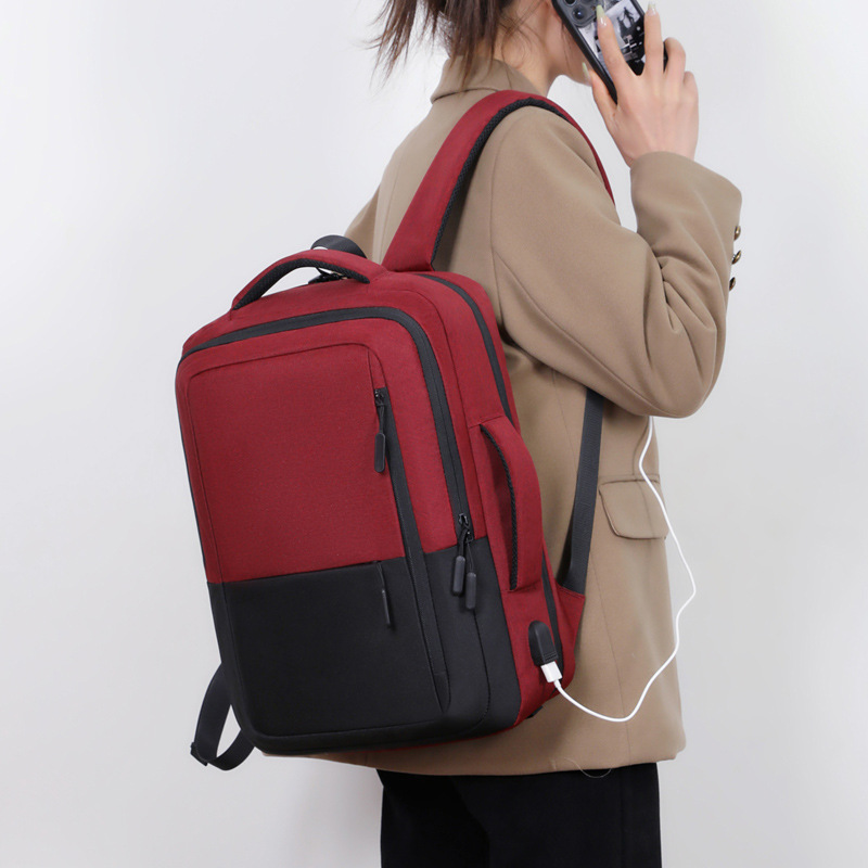 Herren Laptop Rucksack Mit Usb Ladeanschluss Für Arbeit Reise_voghion.com