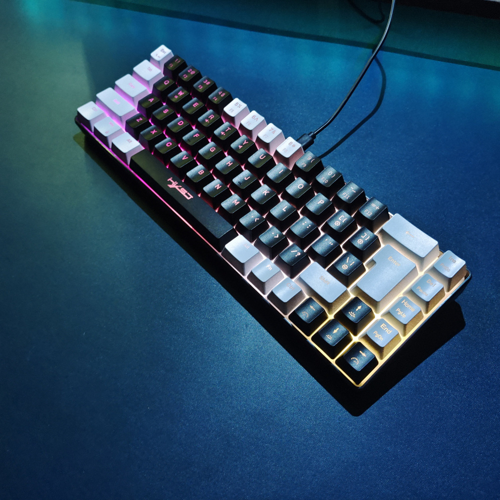 2023 Nieuwe gamingfilm 68 toetsen Kabelscheiding RGB-achtergrondverlichting Multifunctioneel bedraad toetsenbord_voghion.com