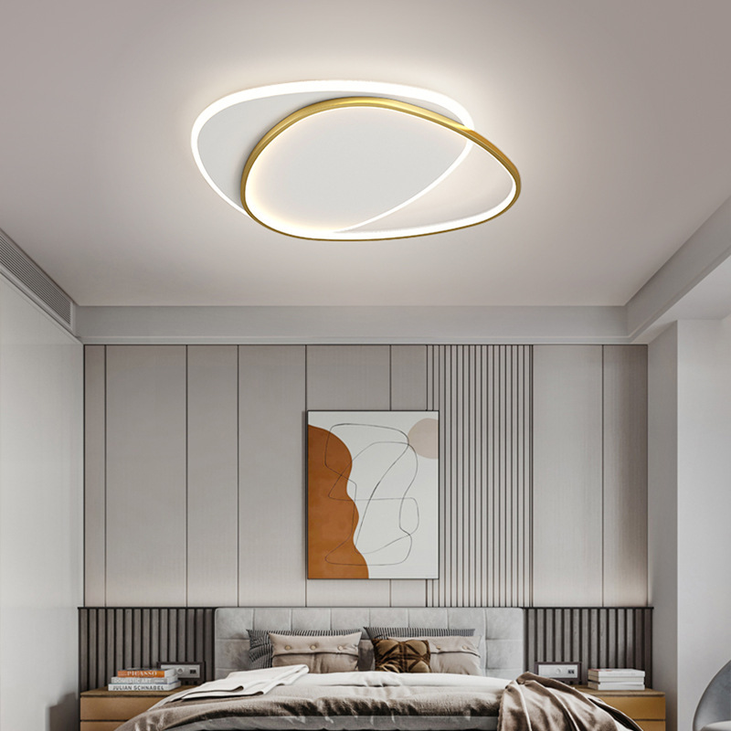 Lámpara de dormitorio minimalista ultrafina, red nórdica, lámpara de estudio acrílica, lámpara de techo led, lámpara Zhongshan