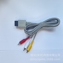 适用于 WIIAV线 WIIU三排AV线1.8米镀镍   AV 线RCA镀镍