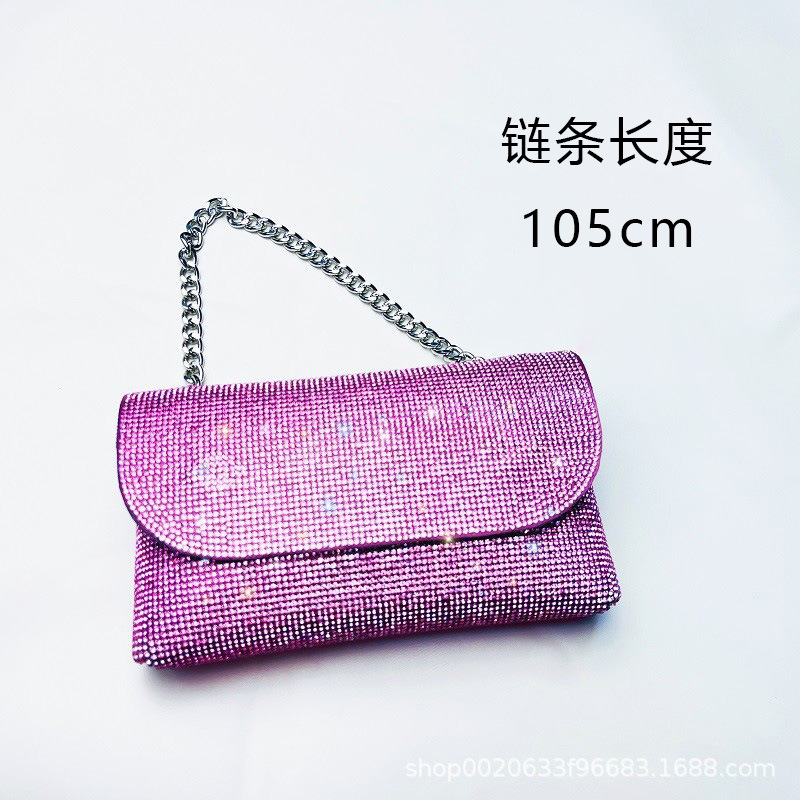 2024 Mini bolso de diamantes de imitación Guangzhou Trend Cross-border Foreign Trade Chain Ropa de cena con estilo bolso de tarjeta de cambio bolso de mensajero