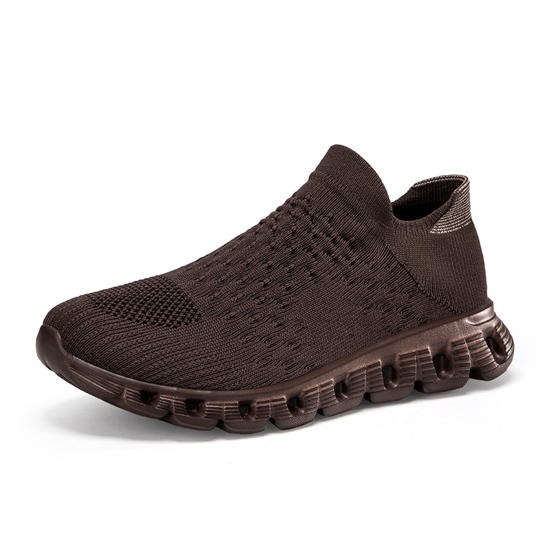 Primavera nuevos zapatos de calcetines de tejido volador para hombres y mujeres, zapatos deportivos de mujer elásticos ligeros y suaves, zapatos de pareja grandes para hombres