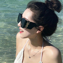 新款欧美大框宽边墨镜女防紫外线凹造型轻奢太阳镜高级感太阳眼镜