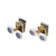 All copper arc shower room glass door wheel bathroom sliding door hanging pulley swing rotation double wheel upper and lower wheel roller