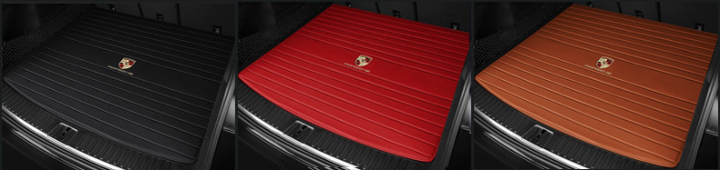 New Model Suitable for Porsche Cayenne/Macan/Panamera/Taycan/718 Car Leather Trunk Mat