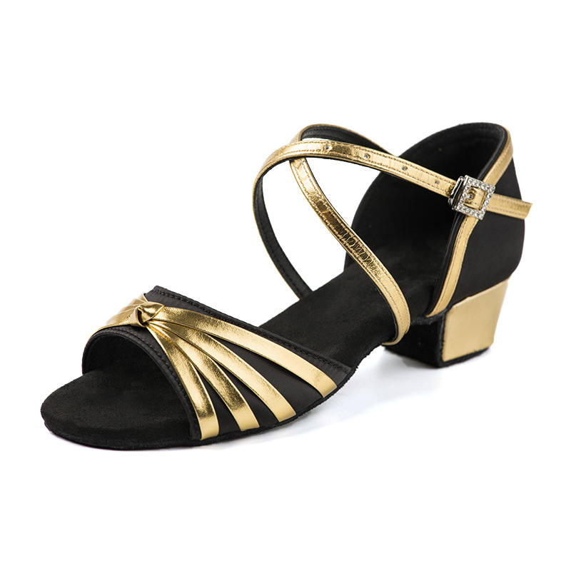 3.5cm heel (four black gold strips) / 24