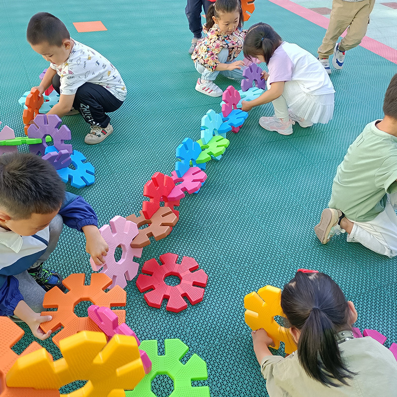 Juguetes de construcción al aire libre grandes flocos de nieve Juguetes de puzzle Juguetes de jardín de infantes Juguetes de puzzle Juguetes de puzzle Juguetes de construcción grandes Bloques de construcción grandes Materiales grandes