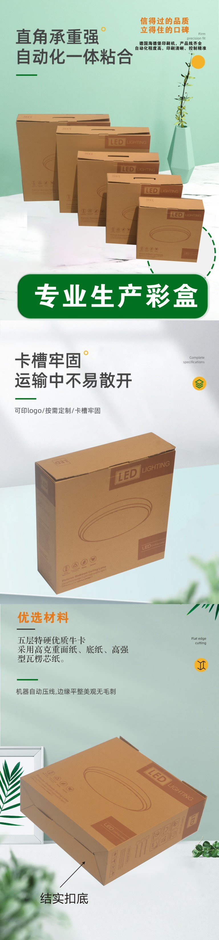 LED中性通用吸顶牛皮纸包装盒
