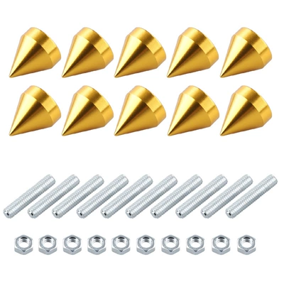 License Plate Frame Fixing Screws, License plate holder/license plate holder - 10-pack-yellow