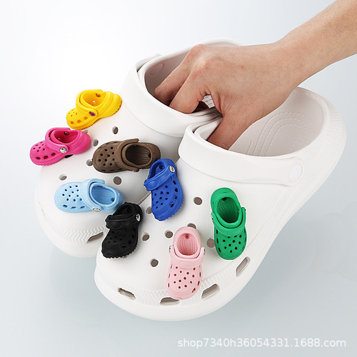 Cross hole shoe buckle accessory 3D shoe flower DIY cute mini funny shoe buckle cross hole shoe flower for international shipping