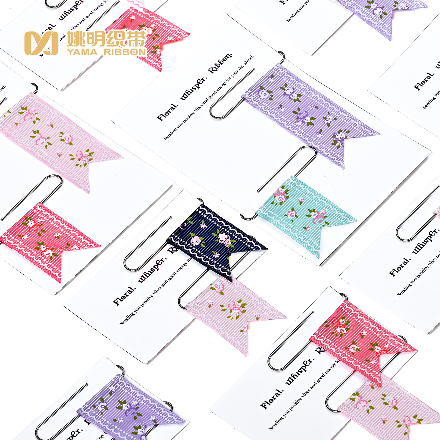 Cinta acanalada al por mayor de Yao Ming con estampado, accesorios para el cabello, decoraciones para lazos, materiales DIY, cinta floral hecha a mano