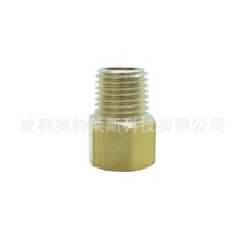 美标1/8npt外螺纹xM14X1.5公制内黄铜压力表转换接头