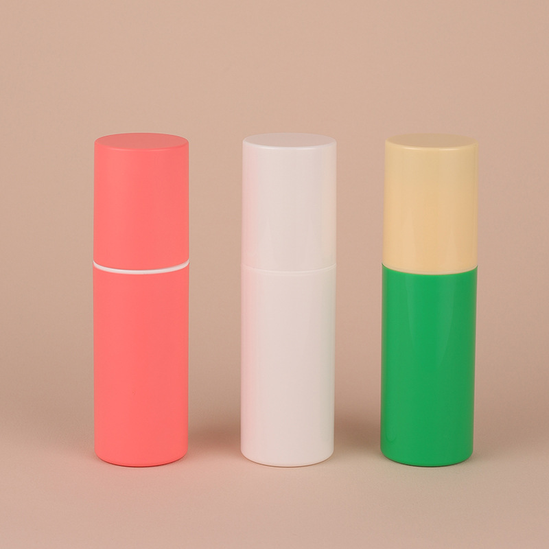 多色注塑粉底液瓶 真空bb霜塑料瓶 瓶扑一体塑料化妆品瓶35ml45ml