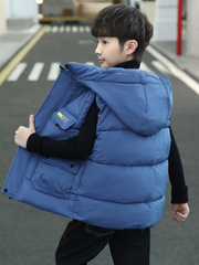 Children's Padded Cotton Jacket, Outerwear Warm Vest, 2024 Autumn/Winter New Fashion Thick Fleece Parka Top