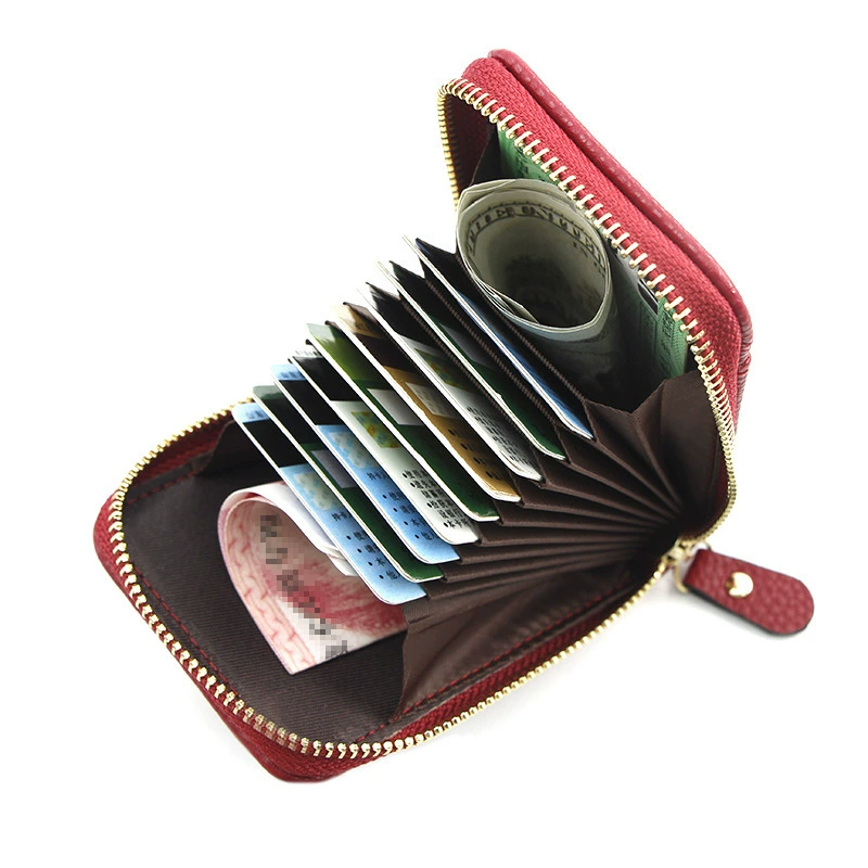 RFID внешней торговли новый органный каронный пакет вертикальная молния бумажник антимагнитный кард зажим