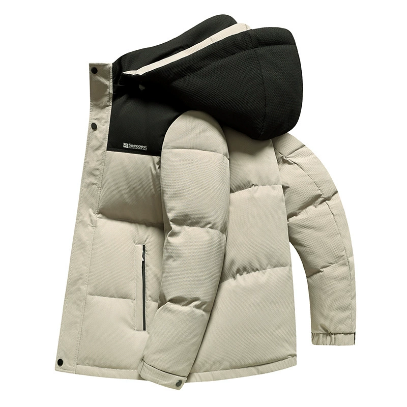 Толстый пуховик мужской короткий 2024 зима новая утка зимняя одежда повседневная теплая куртка с капюшоном 5812