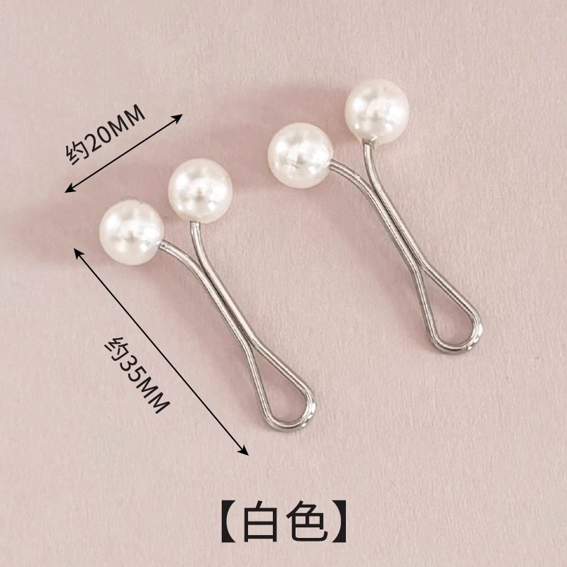 Camiseta corta camiseta anti-caída clip de metal fijo perilla de la camisa demasiado larga ajuste corto botón fijo cintura