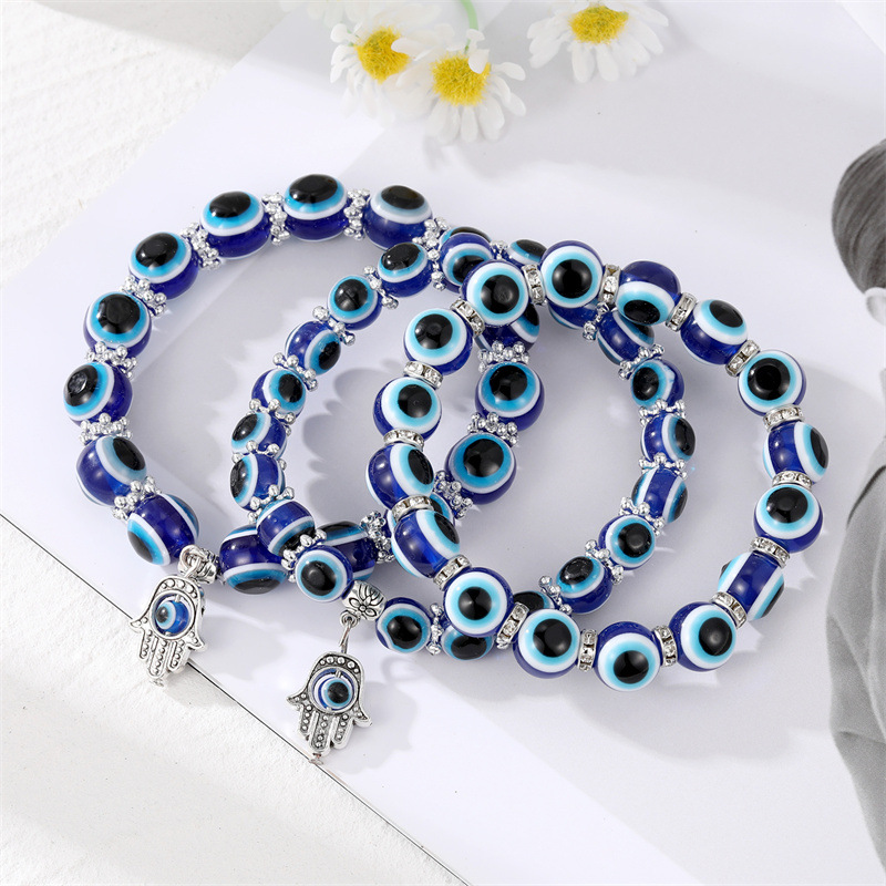 1 Piece Quantity Daily Occasion Resin Material Ethnic Style Eye Resin Beaded Women's Bracelets 1 Piece