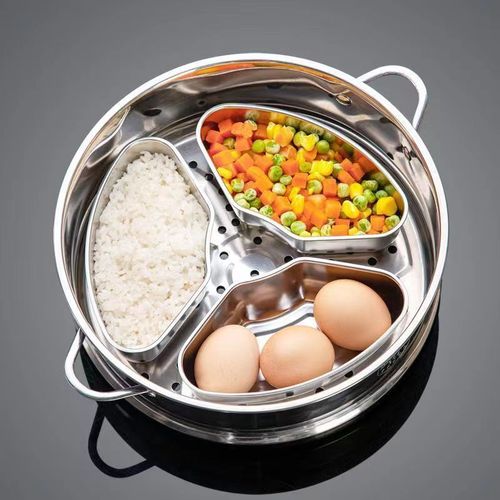 扇形蒸盘蒸格304不锈钢分隔万能通用蒸碗电饭煲配件蒸米饭菜神器