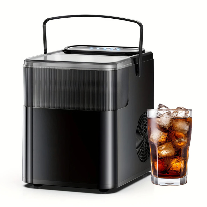 Ice Maker Countertop Crushed Chewing Ice Machine Touch Screen Operation 35 Pounds of Ice Per Day Removable Water Tank Ice Basket