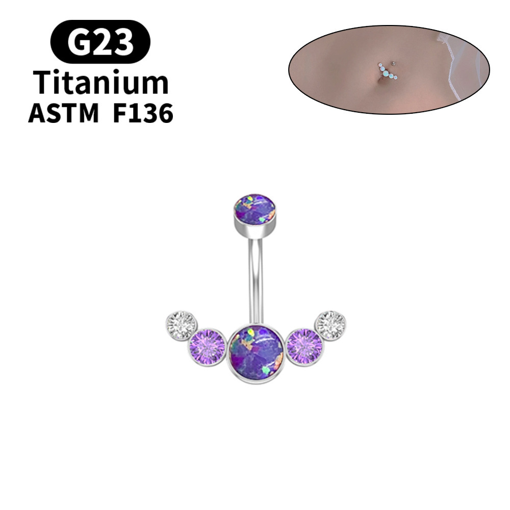 G23 Titan-Schweißer-Schmuckstück, schlichter Damen-Bauchnabelpiercing im europäischen und amerikanischen Stil (Einzelhandel)_voghion.com