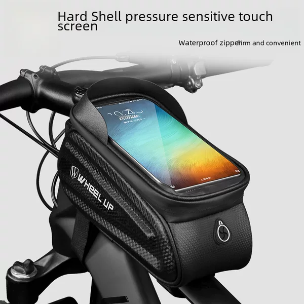EVA hard shell bicycle bag mountain bike front beam bag mobile phone touch screen upper tube bag anti-splashing riding equipment cross-border