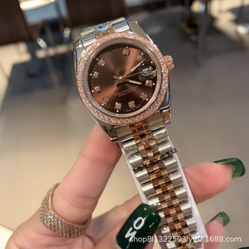 Wechat Business Agency Laojia Oyster Perpetual Log 31mm Fully Automatic Mechanical Women's Watch Log Series Olive Green Watch