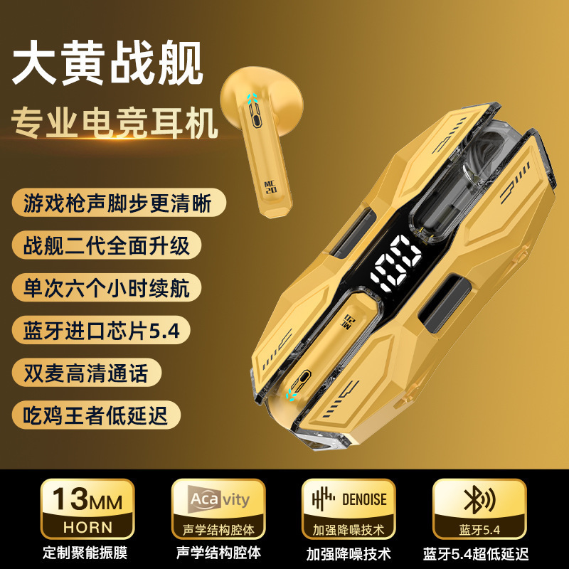 新しい Bluetooth ヘッドセット F20 長寿命戦艦デジタル ディスプレイ e スポーツチキンキングゲームヘッドセットノイズリダクション通話|undefined