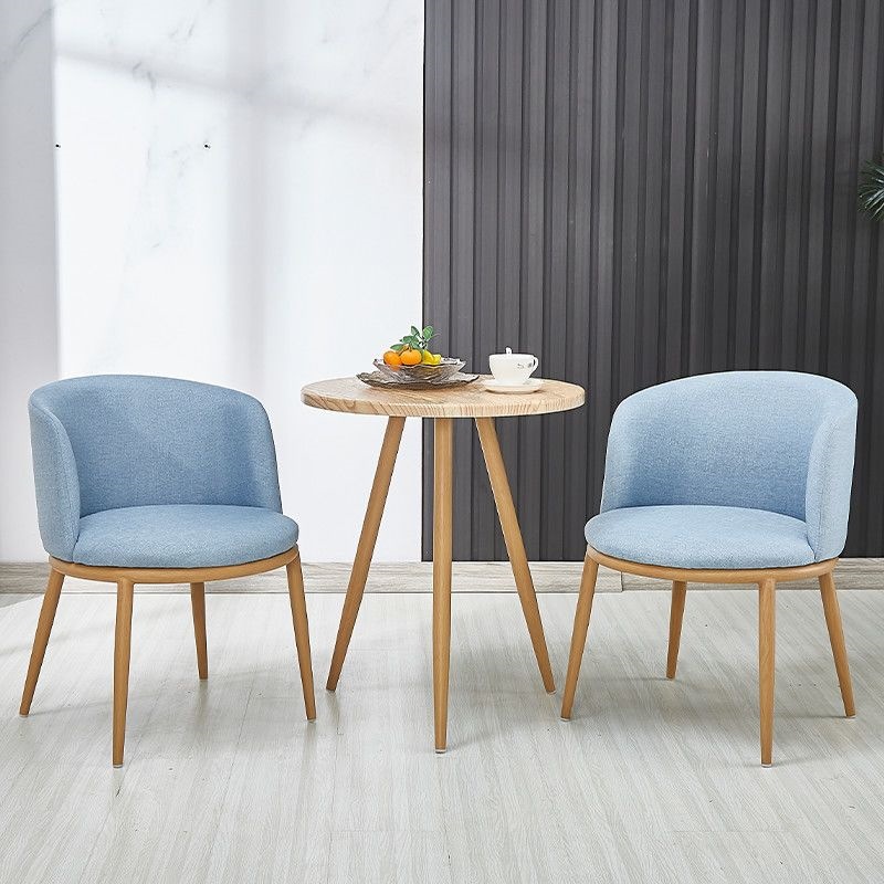 Mesa y silla de madera sólida nórdica, mesa de comedor redonda creativa, mesa de negociación moderna y simple. image 13